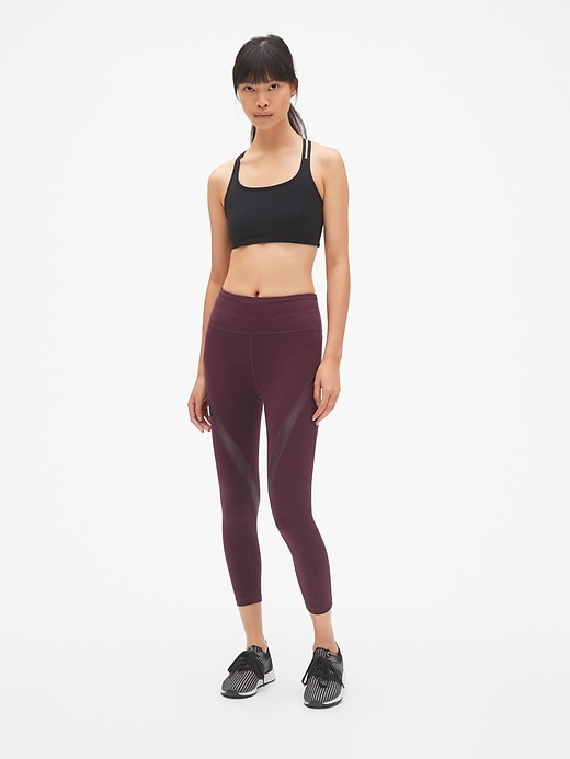 Image number 5 showing, GapFit High Rise Shine Spliced 7/8 Leggings in Eclipse