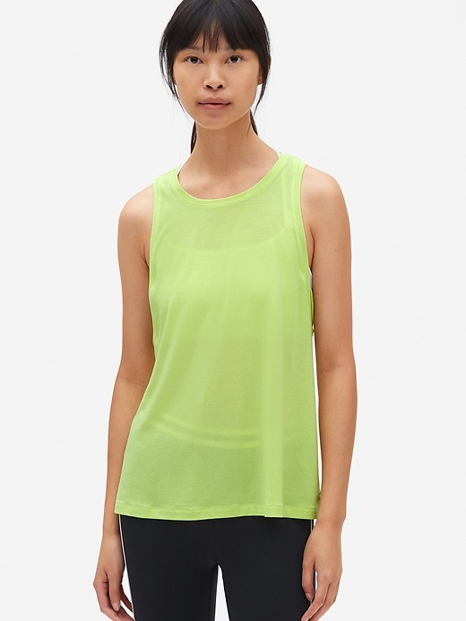 Image number 7 showing, GapFit Breathe Strappy Detail Tank Top