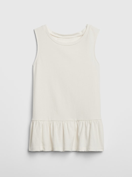 1 of 8 showing, with the color ivory frost of product Print Peplum Tank Top