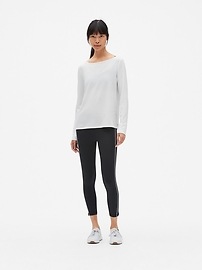 View large product image 5 of 7. GapFit Breathe Long Sleeve Strappy U-Back Top