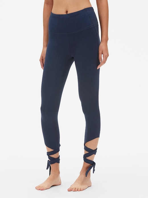 Image number 1 showing, GapFit High Rise Barre Strap 7/8 Leggings