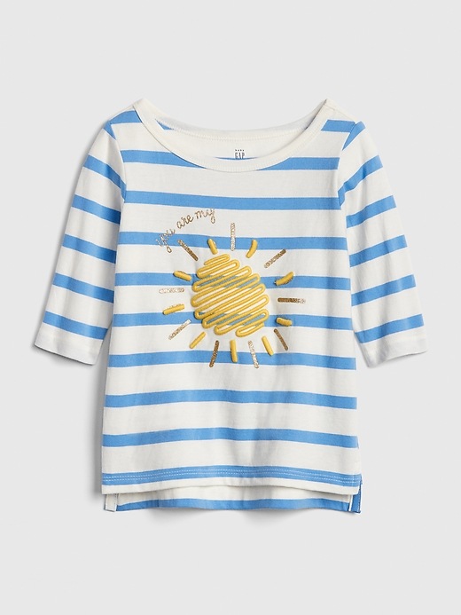 Image number 1 showing, Toddler Graphic Elbow-Length Sleeve T-Shirt
