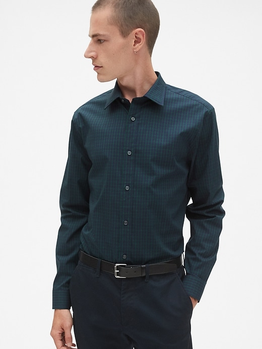 1 of 8 showing, with the color blackwatch plaid of product Non-Iron Shirt