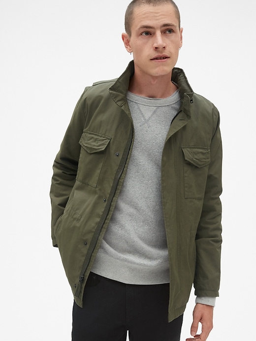 Image number 1 showing, Waxed Military Jacket