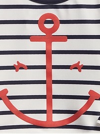View large product image 3 of 3. Baby Stripe Anchor Rashguard Set