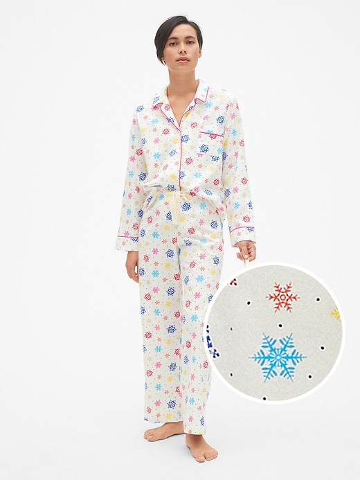 Image number 6 showing, Cozy Flannel PJ Set with Eye Mask