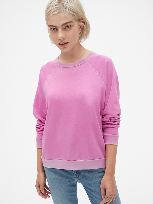 View large product image 1 of 1. Vintage Soft Raglan Pullover Sweatshirt