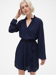 Gap For Casual Women S Men Maternity Baby Kids Clothes Long Sleeve Mockneck Dress With Tie Waist