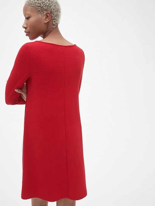 Long Sleeve ALine Dress with ZipPockets Gap