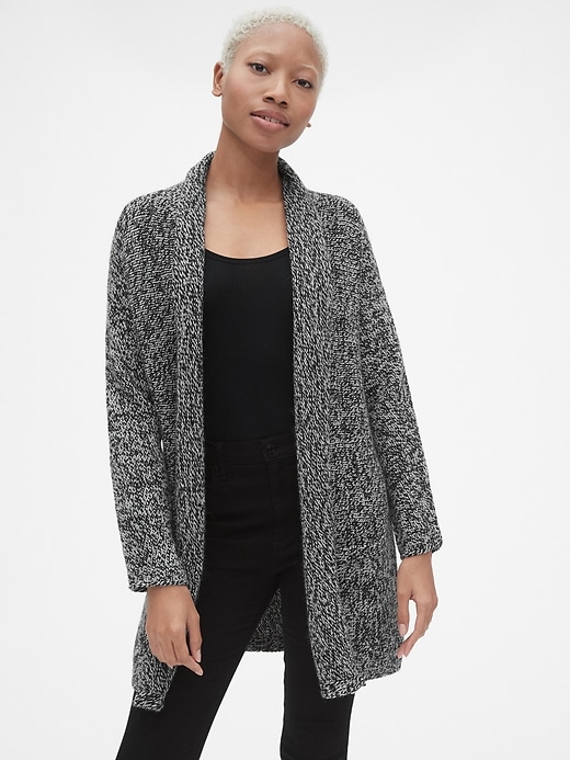 Image number 1 showing, Longline Open-Front Cardigan