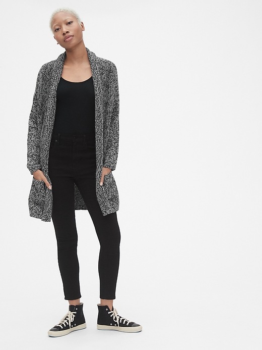 Image number 3 showing, Longline Open-Front Cardigan