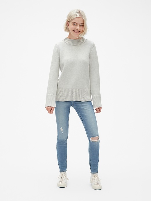 Image number 3 showing, Ribbed Mockneck Pullover Sweater