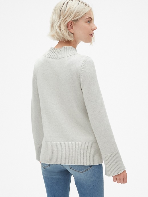 Image number 2 showing, Ribbed Mockneck Pullover Sweater