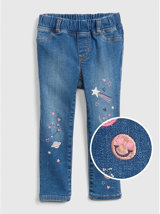 Image number 1 showing, Superdenim Embroidered Space Jeggings with Fantastiflex