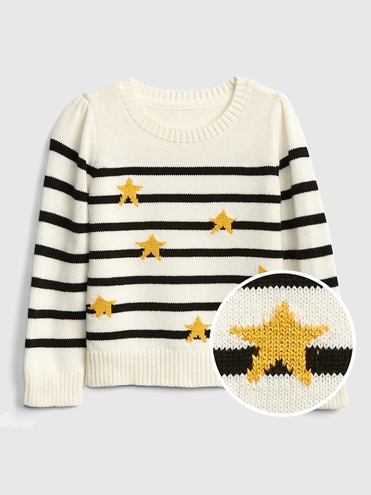 Image number 1 showing, Metallic-Star Stripe Sweater