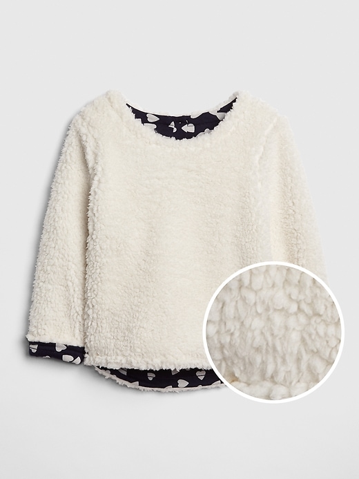 1 of 8 showing, with the color ivory frost of product Sherpa Sweatshirt