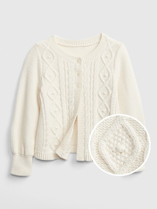 Image number 1 showing, Cable-Knit Cardigan Sweater