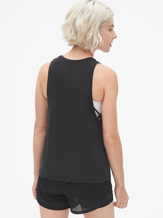 Image number 2 showing, GapFit Breathe Strappy Detail Tank Top