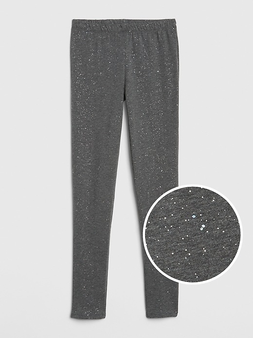 Image number 1 showing, Kids Sparkle Leggings in Stretch Jersey