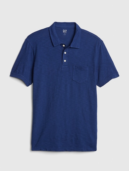 Image number 6 showing, Slub Jersey Polo Shirt