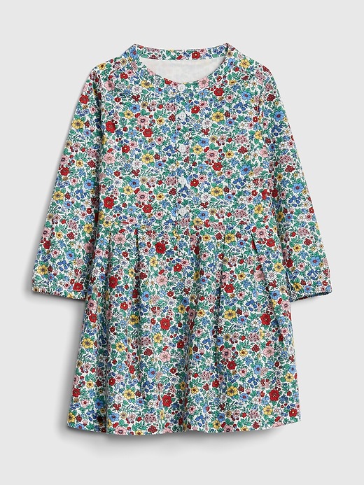 Image number 1 showing, Toddler Floral Button-Front Dress