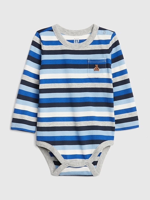 View large product image 1 of 1. Stripe Long Sleeve Bodysuit