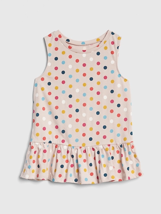1 of 8 showing, with the color dull rose of product Print Peplum Tank Top