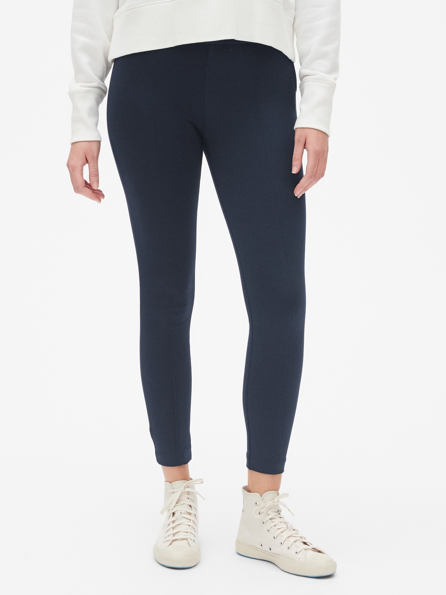 Side-Zip Ponte Leggings