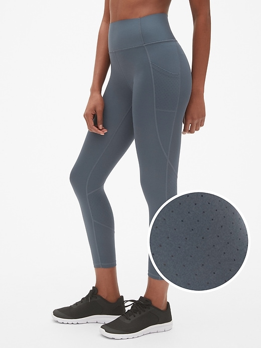View large product image 1 of 1. GapFit High Rise Perforated Pocket 7/8 Leggings in Sculpt Revolution