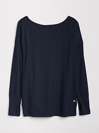 View large product image 6 of 7. GapFit Long Sleeve Boatneck Top