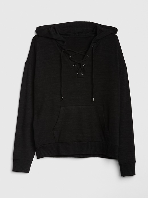 Image number 6 showing, Softspun Lace-Up Pullover Hoodie