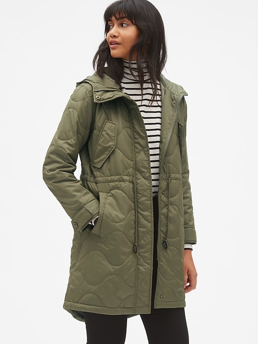 Olive green fishtail parka store