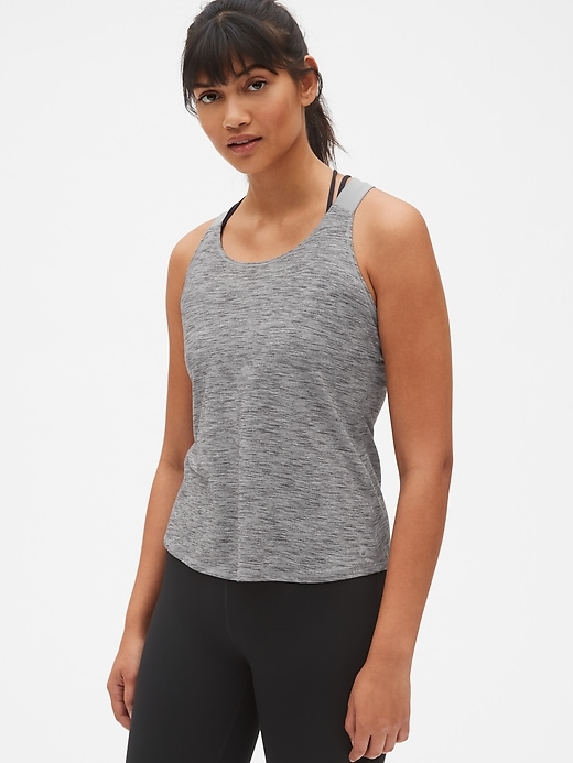 View large product image 1 of 1. GapFit Breathe Cross-Back Tank Top