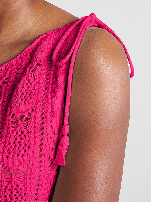Image number 5 showing, Crochet Tie-Strap Tank Top