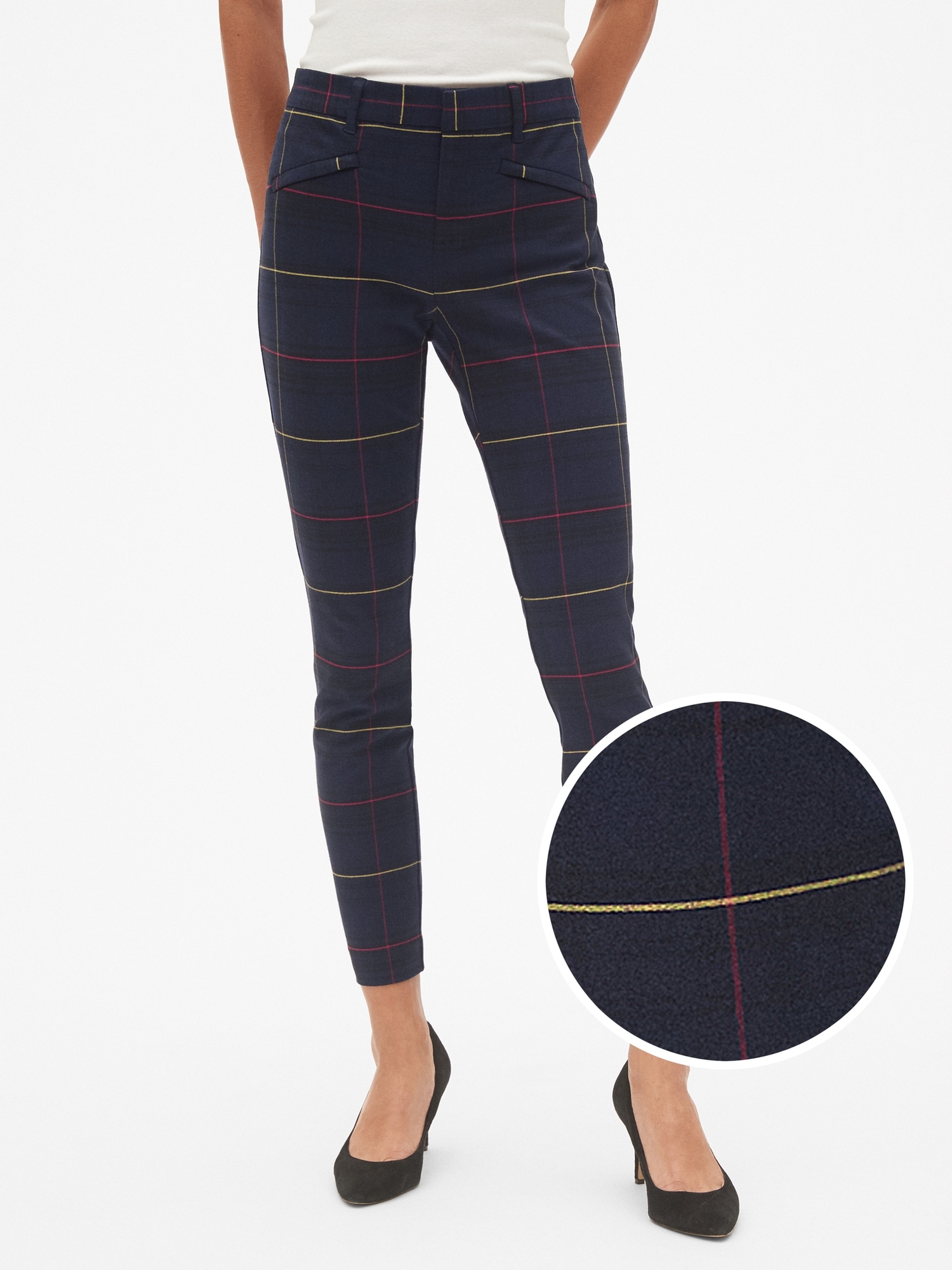Gap plaid 2025 skinny ankle pants
