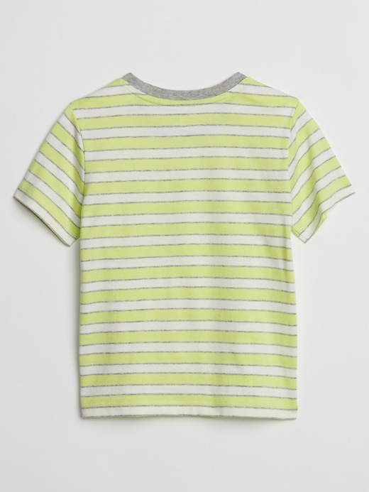 View large product image 2 of 3. Toddler Stripe Pocket Short Sleeve T-Shirt