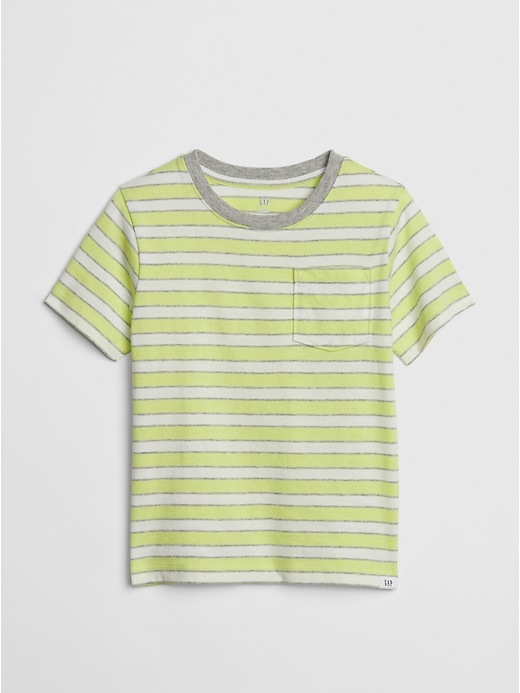 View large product image 1 of 3. Toddler Stripe Pocket Short Sleeve T-Shirt
