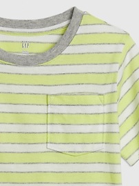 View large product image 3 of 3. Toddler Stripe Pocket Short Sleeve T-Shirt