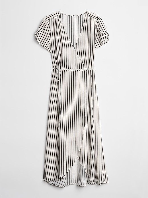 Image number 6 showing, Short Sleeve Print Midi Wrap Dress