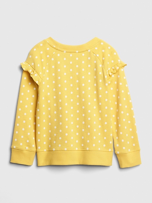 View large product image 2 of 3. Toddler Dot Ruffle Sweatshirt