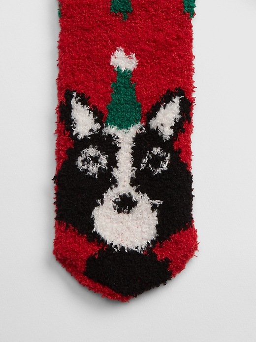 View large product image 2 of 2. Cozy Holiday Crew Socks