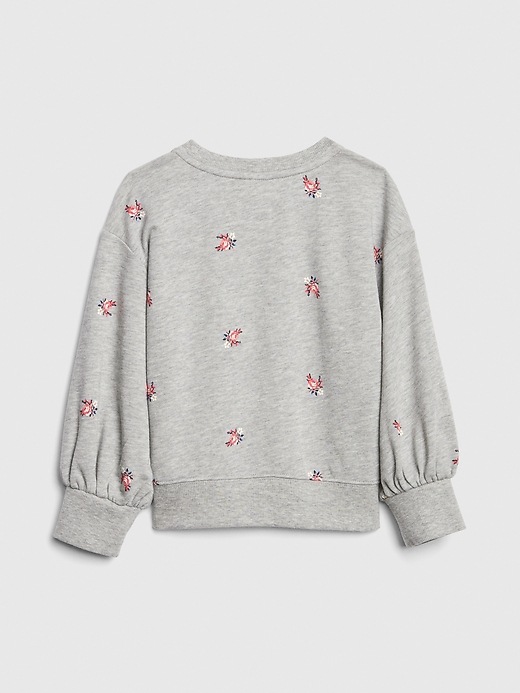 View large product image 2 of 3. Toddler Graphic Print Puff-Sleeve Sweatshirt