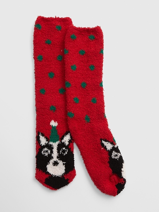 View large product image 1 of 2. Cozy Holiday Crew Socks
