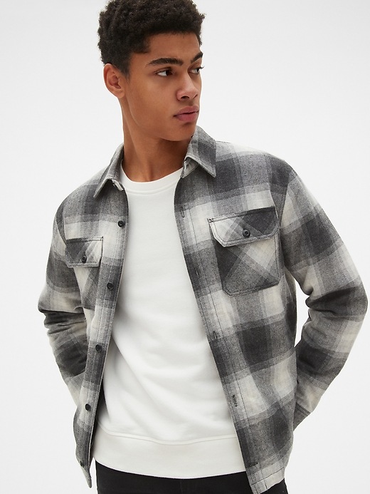View large product image 1 of 1. Flannel Shirt Jacket