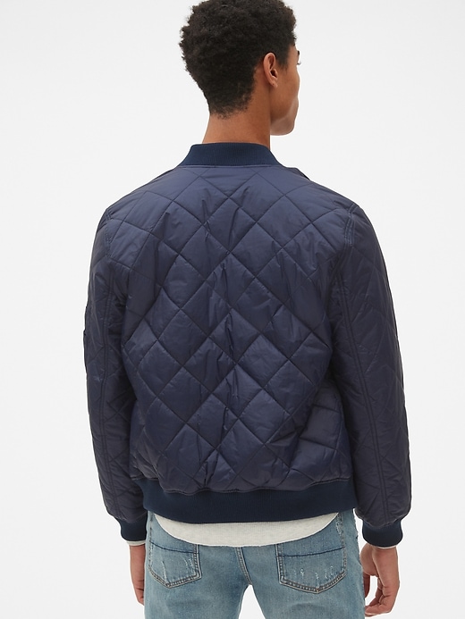 Image number 2 showing, Quilted Bomber Jacket
