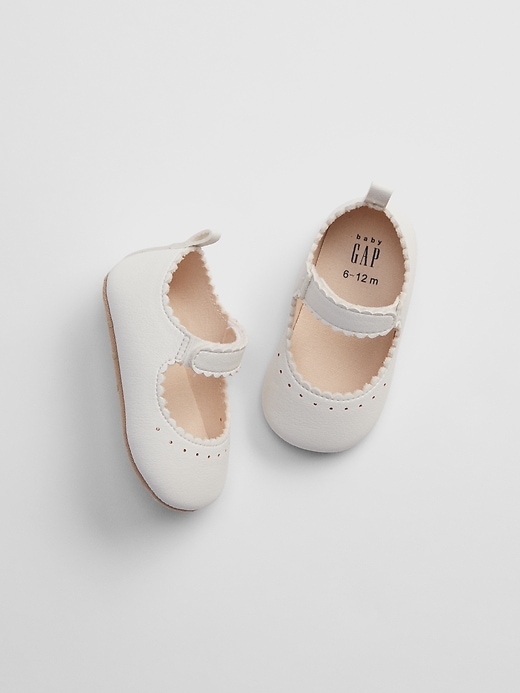 View large product image 1 of 1. Baby Scalloped Mary Janes