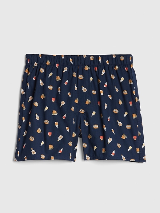 1 of 8 showing, with the color navy cookout of product 4" Print Boxers
