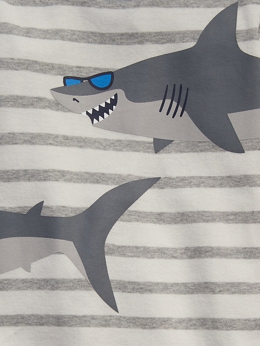 Image number 2 showing, babyGap Shark Stripe Short Pj Set