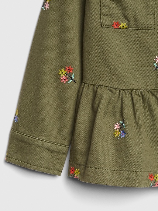 Image number 3 showing, Toddler Floral Peplum Jacket In Twill