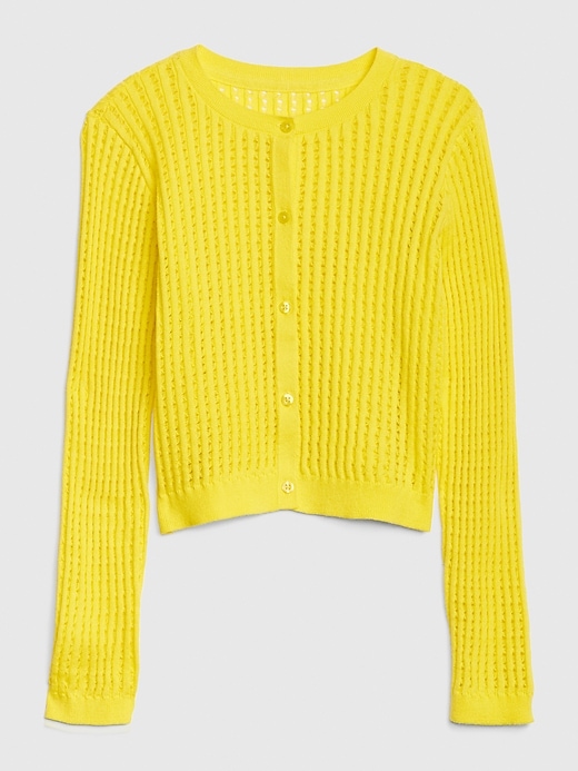 Image number 1 showing, Kids Pointelle Cardigan Sweater